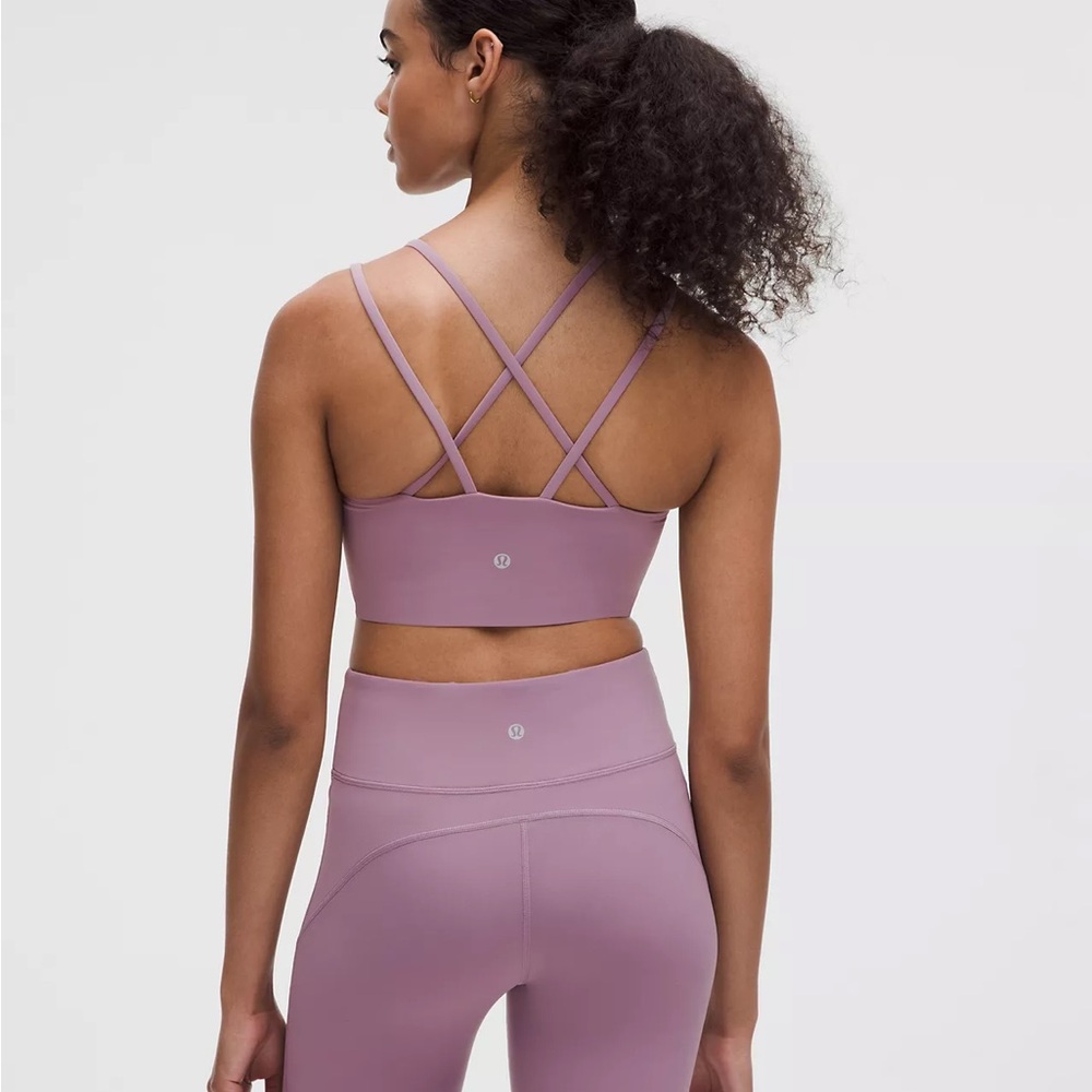 Lululemon Like a Cloud Longline Bra NWT Light Support, B/C Cup Lavender Lux - Picture 4 of 5